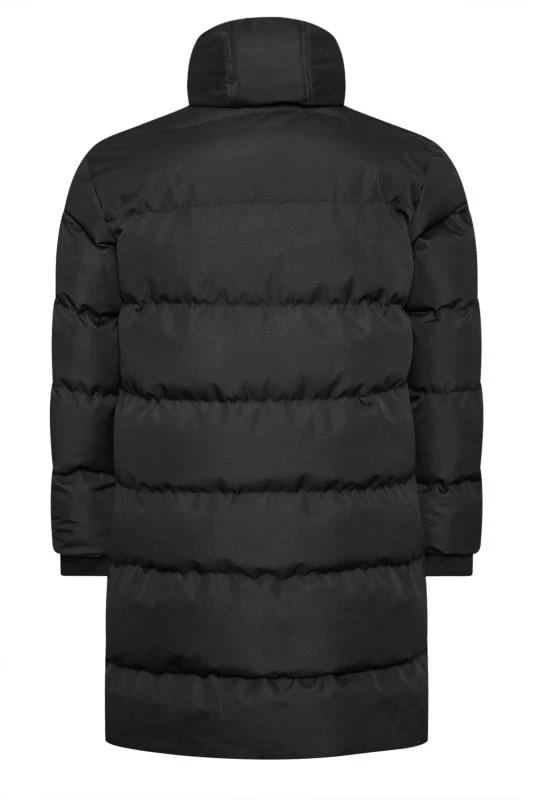 BadRhino Big & Tall Black Longline Puffer Jacket 3 BadRhino Big & Tall Black Longline Puffer Jacket - Image 3