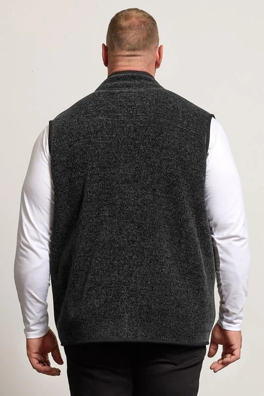 BadRhino Big & Tall Grey Fleece Pocket Gilet 1 BadRhino Big & Tall Grey Fleece Pocket Gilet