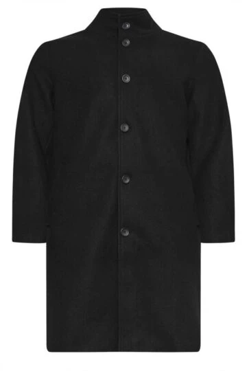 BadRhino Big & Tall Black Funnel Neck Jacket