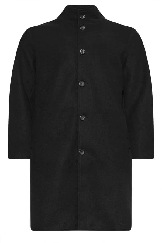 BadRhino Big & Tall Black Funnel Neck Jacket 1 BadRhino Big & Tall Black Funnel Neck Jacket