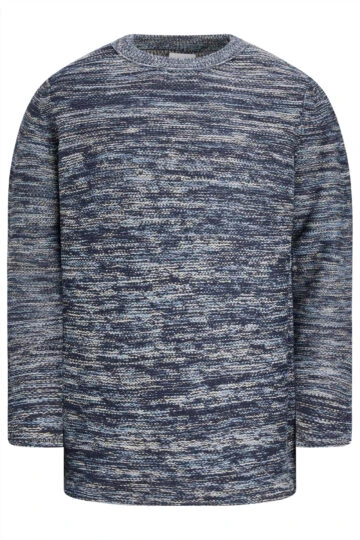 Jack & Jones Big & Tall Blue Knit Crew Neck Jumper